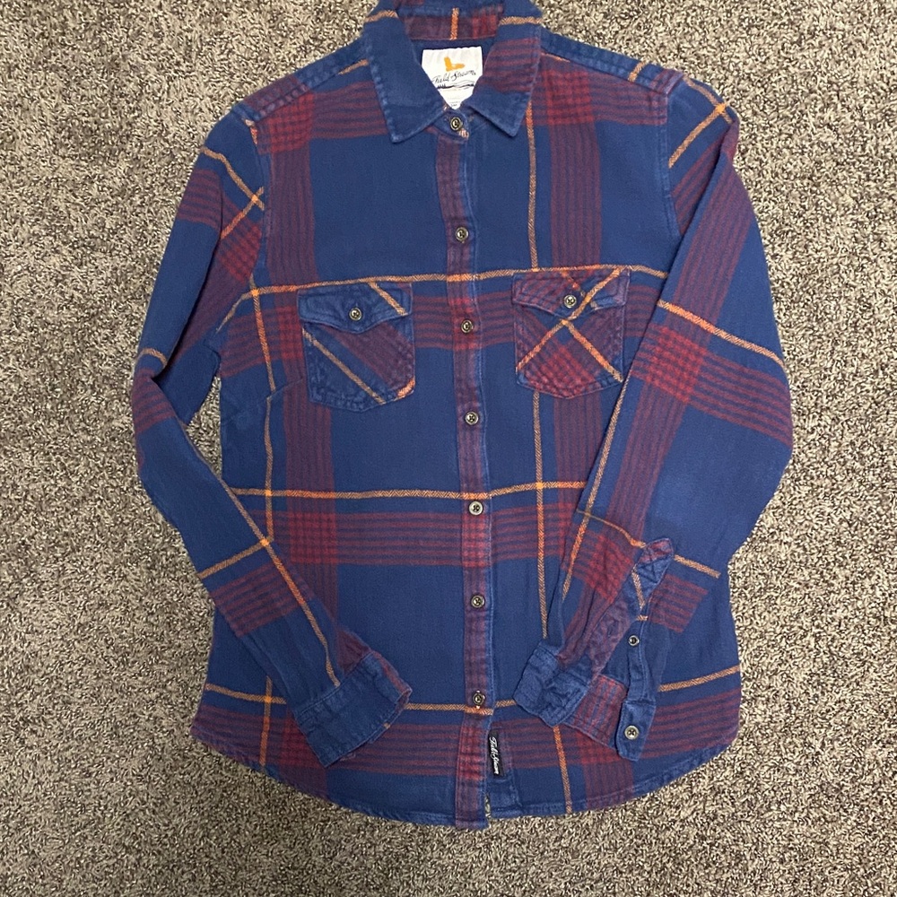 Field & Stream Blue and Red Plaid Casual Shirt
